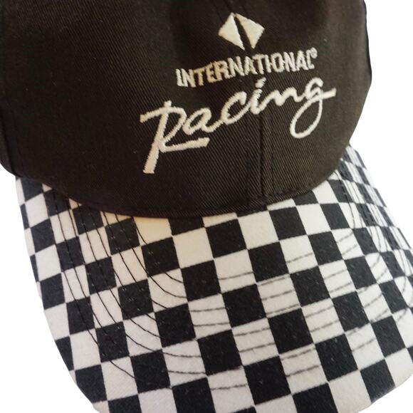 2/$30 Vtg Otto International Racing Checkered Bill Snapback Trucker Hat Nascar - Picture 4 of 9